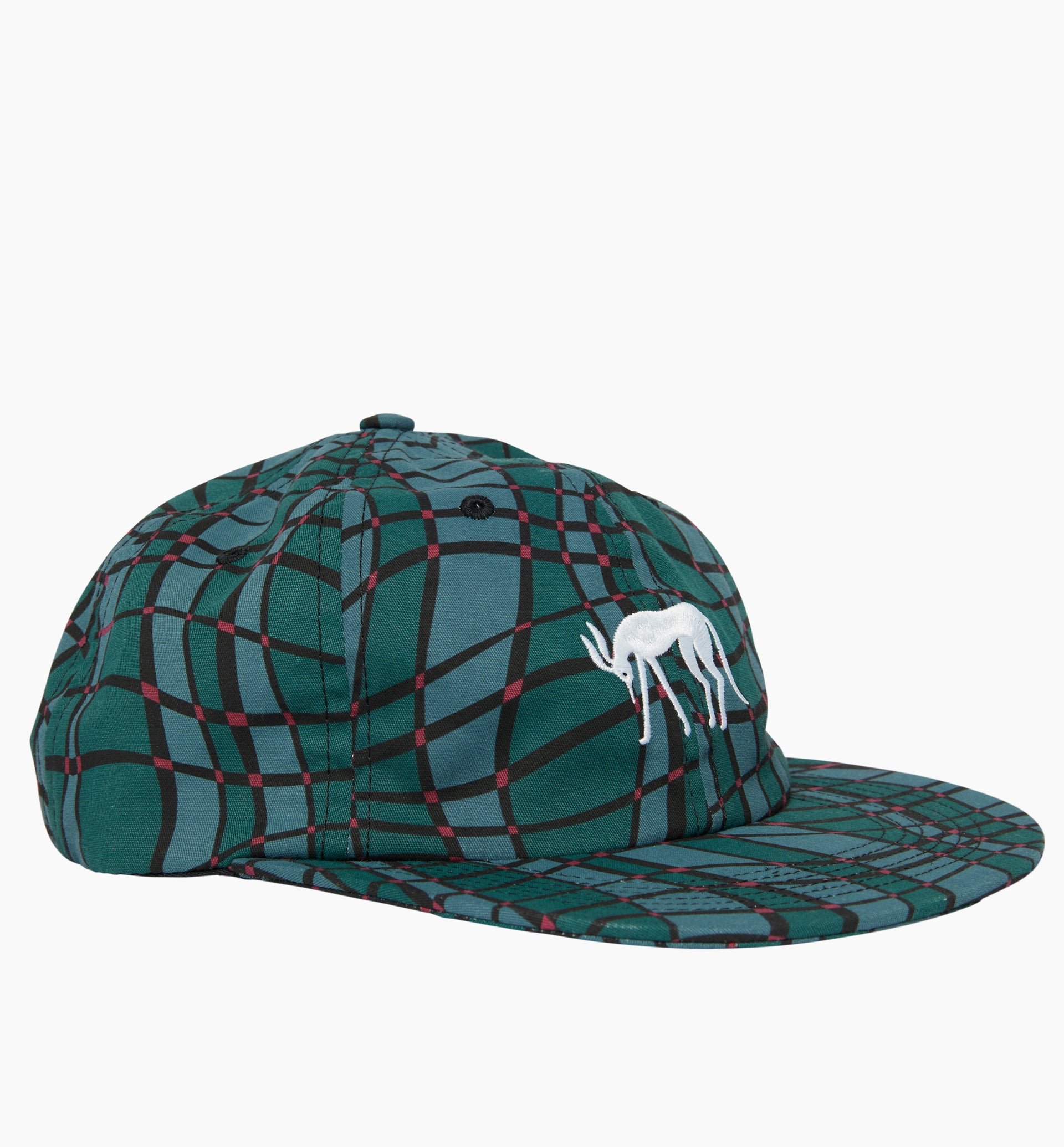 Parra - squared waves pattern 6 panel hat