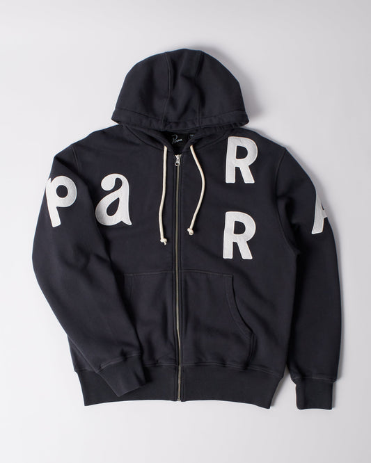 Word salad zip hooded sweatshirt