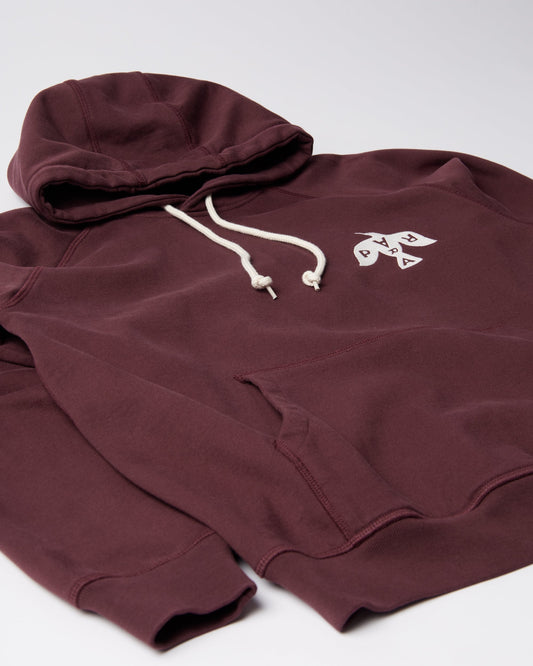Crow logo hooded sweatshirt