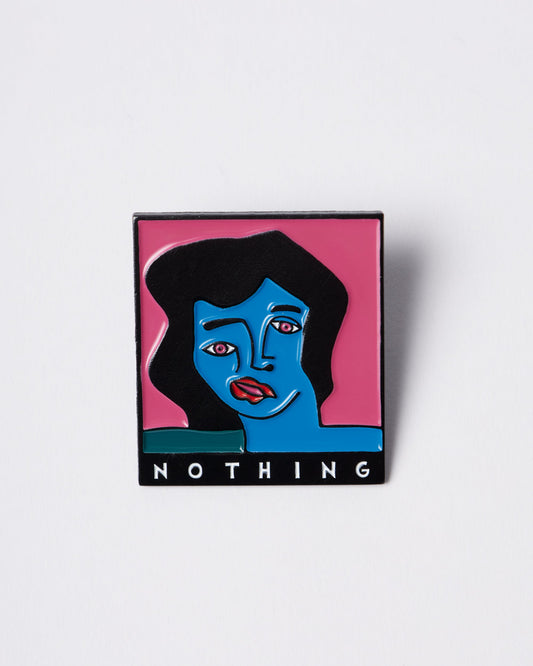 Nothing face enamel pin