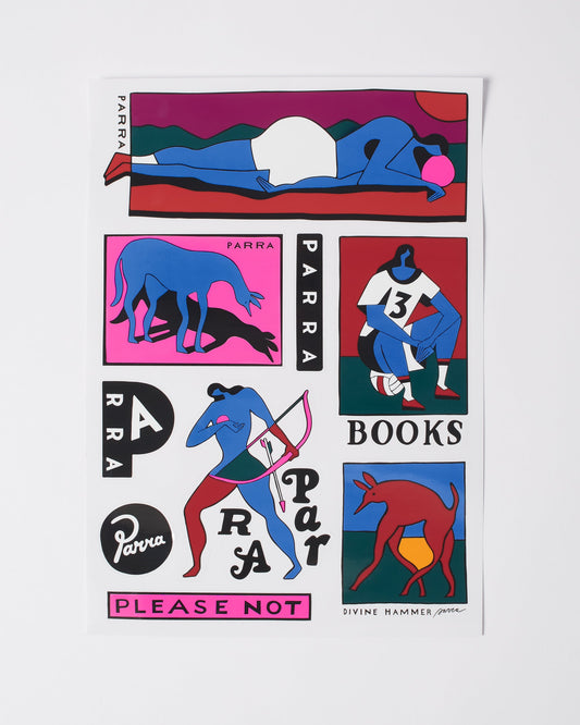 Various vinyl sticker sheet