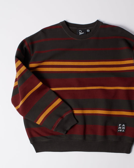 Sweatstriped crew neck sweatshirt