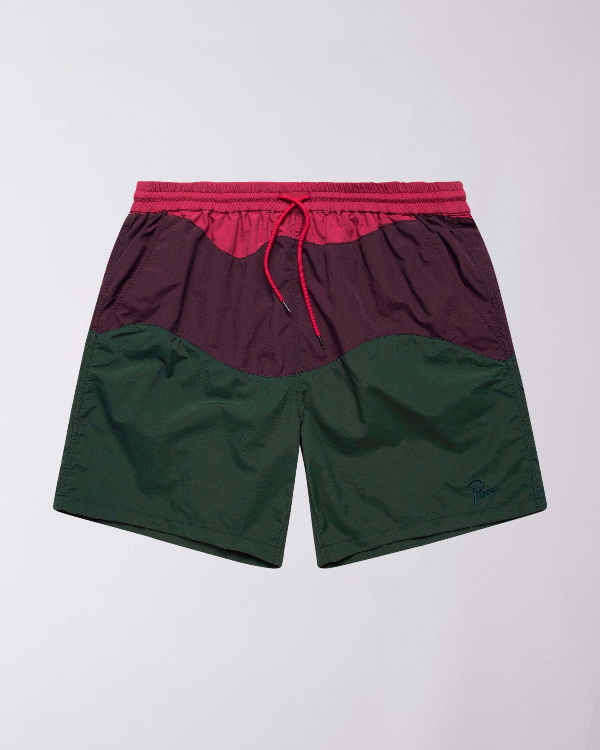Parra - waved swim shorts