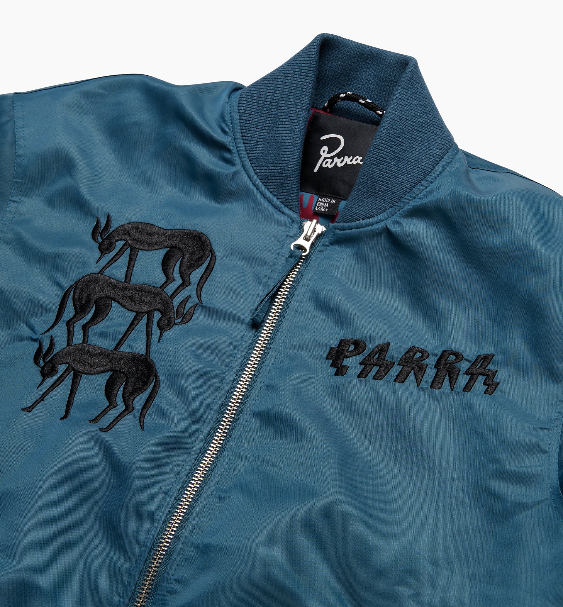 Parra - stacked pets varsity jacket