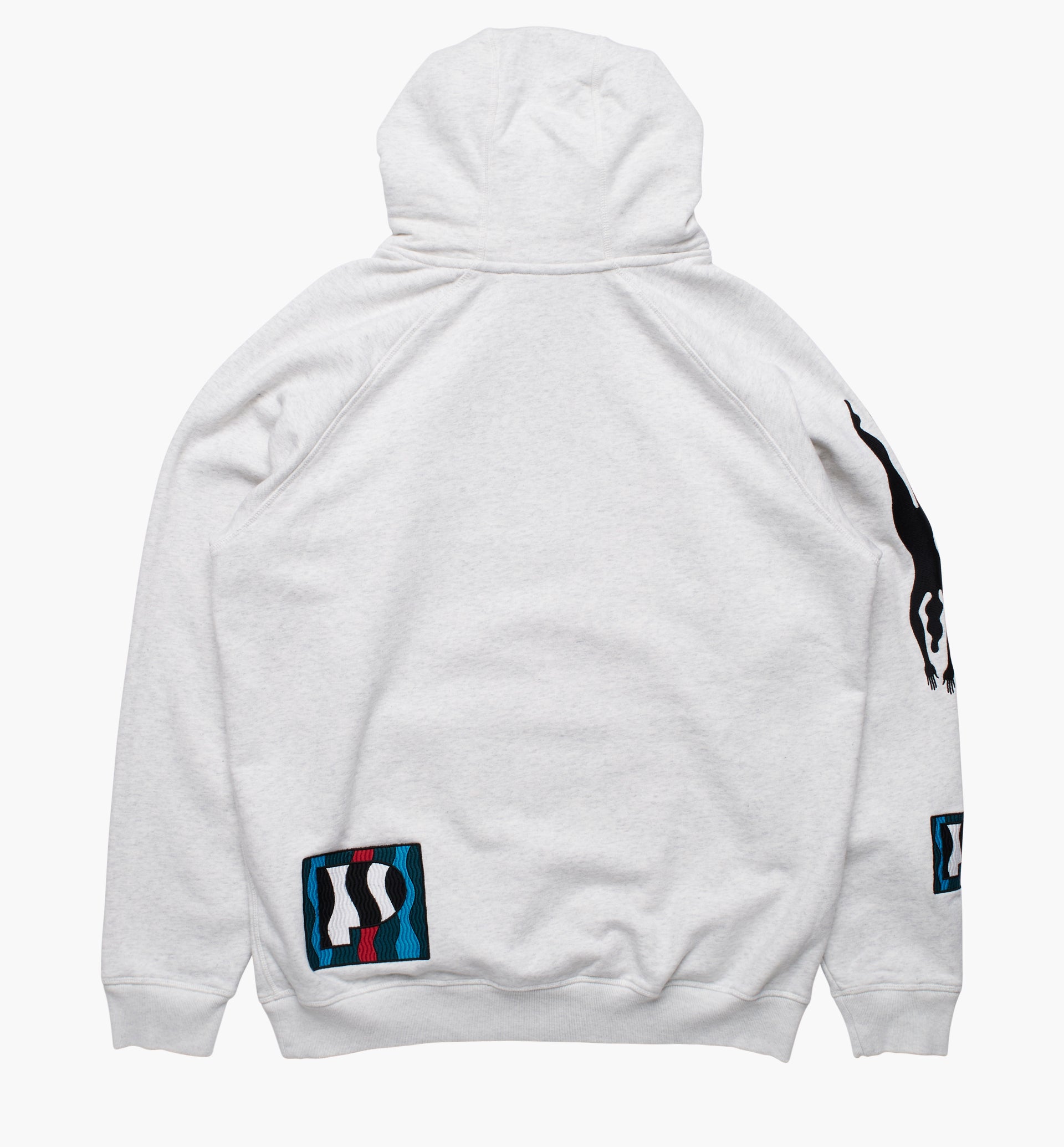 Parra - zebra striped P hooded sweatshirt
