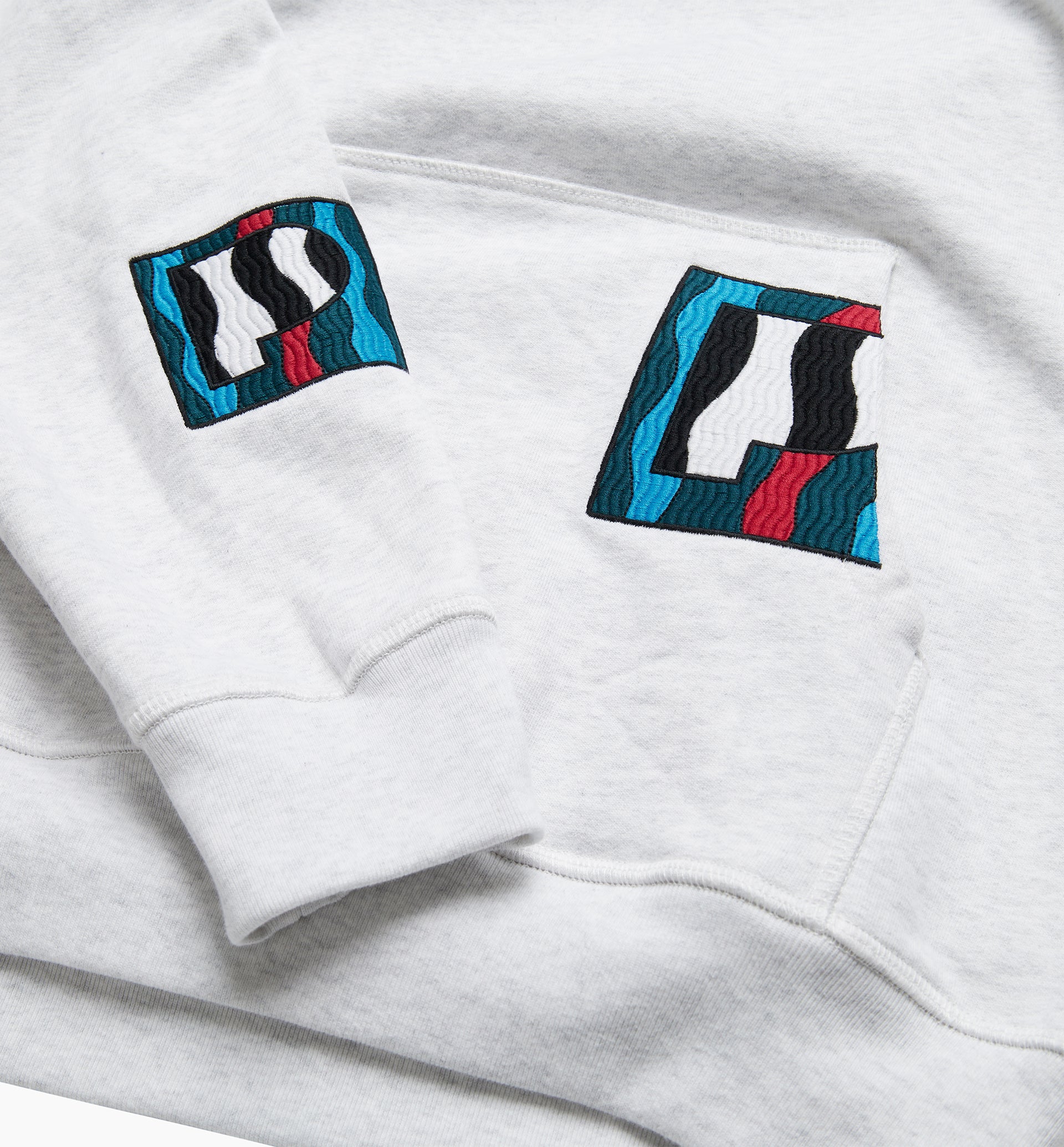 Parra - zebra striped P hooded sweatshirt