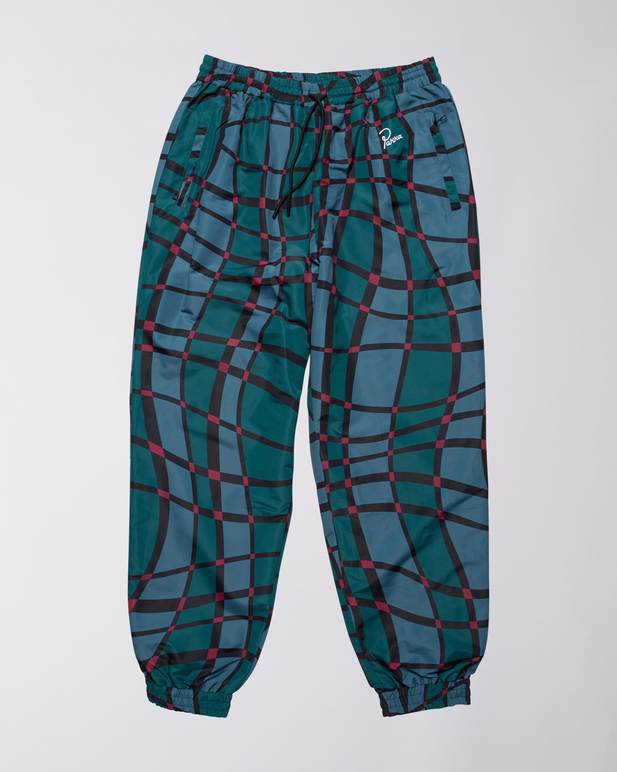 Parra - squared waves pattern track pants